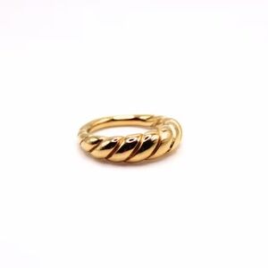 NON TARNISH Croissant Dome Ring US Size 6